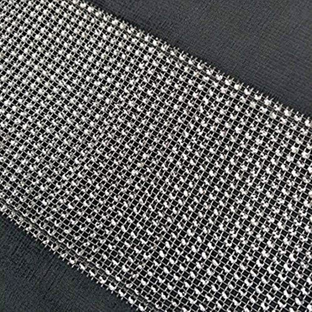 Silver Table Runner with Diamante Strip and Tassels - HER Home Design Boutique